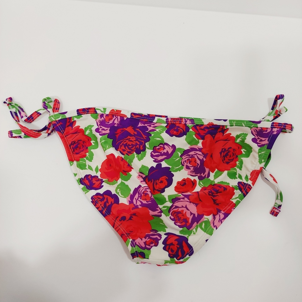 Junior Ruffled Floral Tie Bakini 2-pc Bathing Suit, Xhilaration Large - Picture 7 of 12